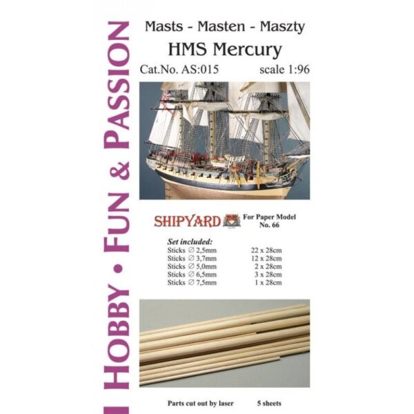 Mast Set for HMS Mercury