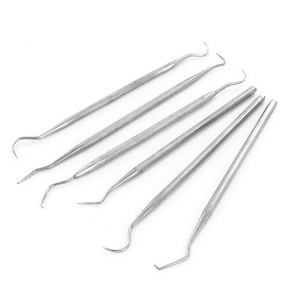 Set of 6 stainless steel probes