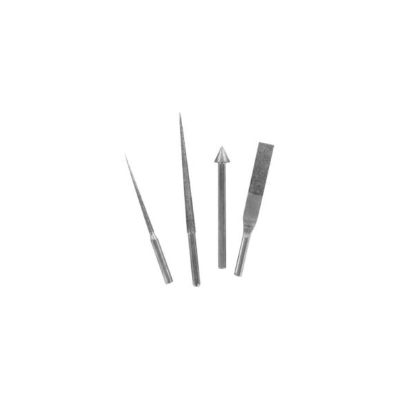 4 Pc Diamond Reamer & File Accessory Set