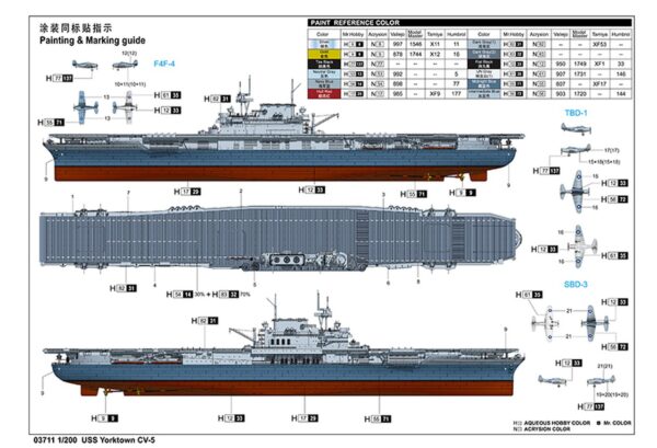 USS Yorktown CV-5 (1:200 Scale)