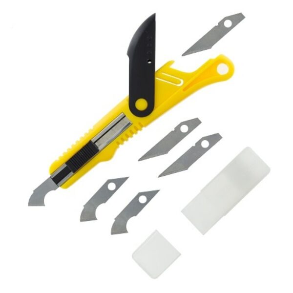 Plastic Cutter Scriber Tool & 5 Spare Blades